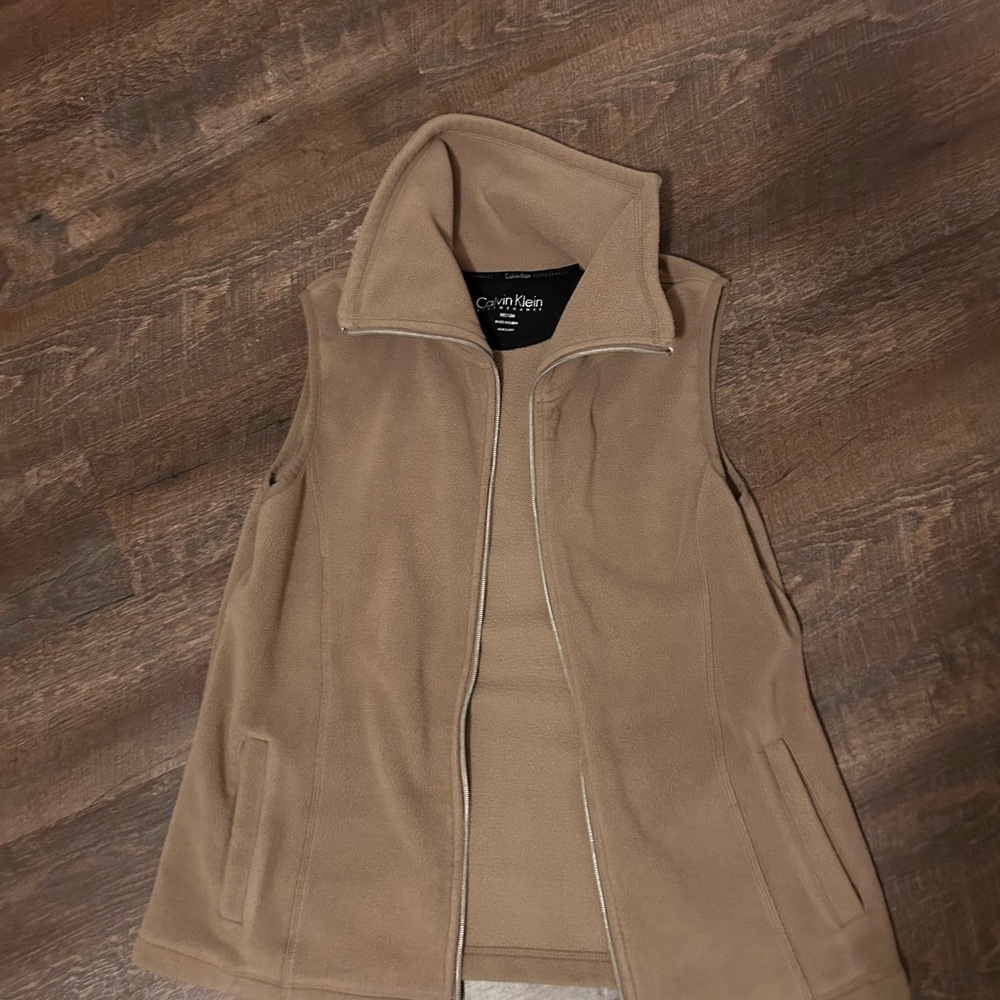 Calvin Klein Women's Beige Fleece Vest